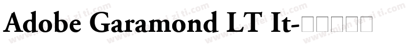 Adobe Garamond LT It字体转换